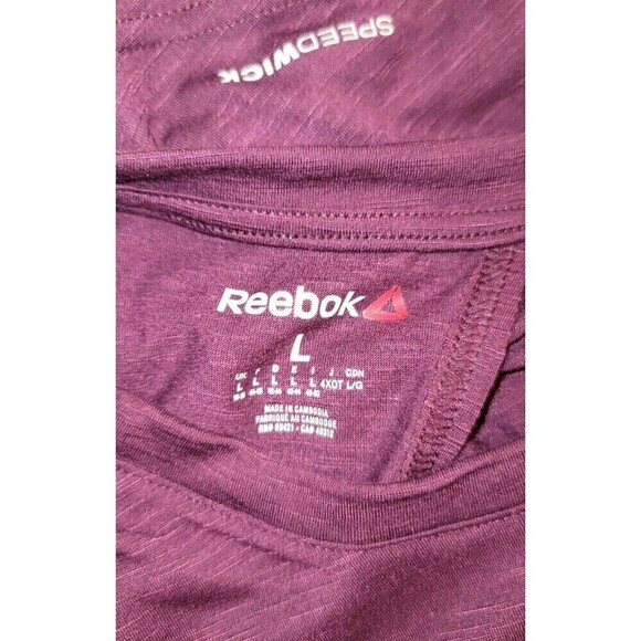 Reebok Burnout Burgundy Workout Low Waist T-Shirt Size L - Picture 6 of 8